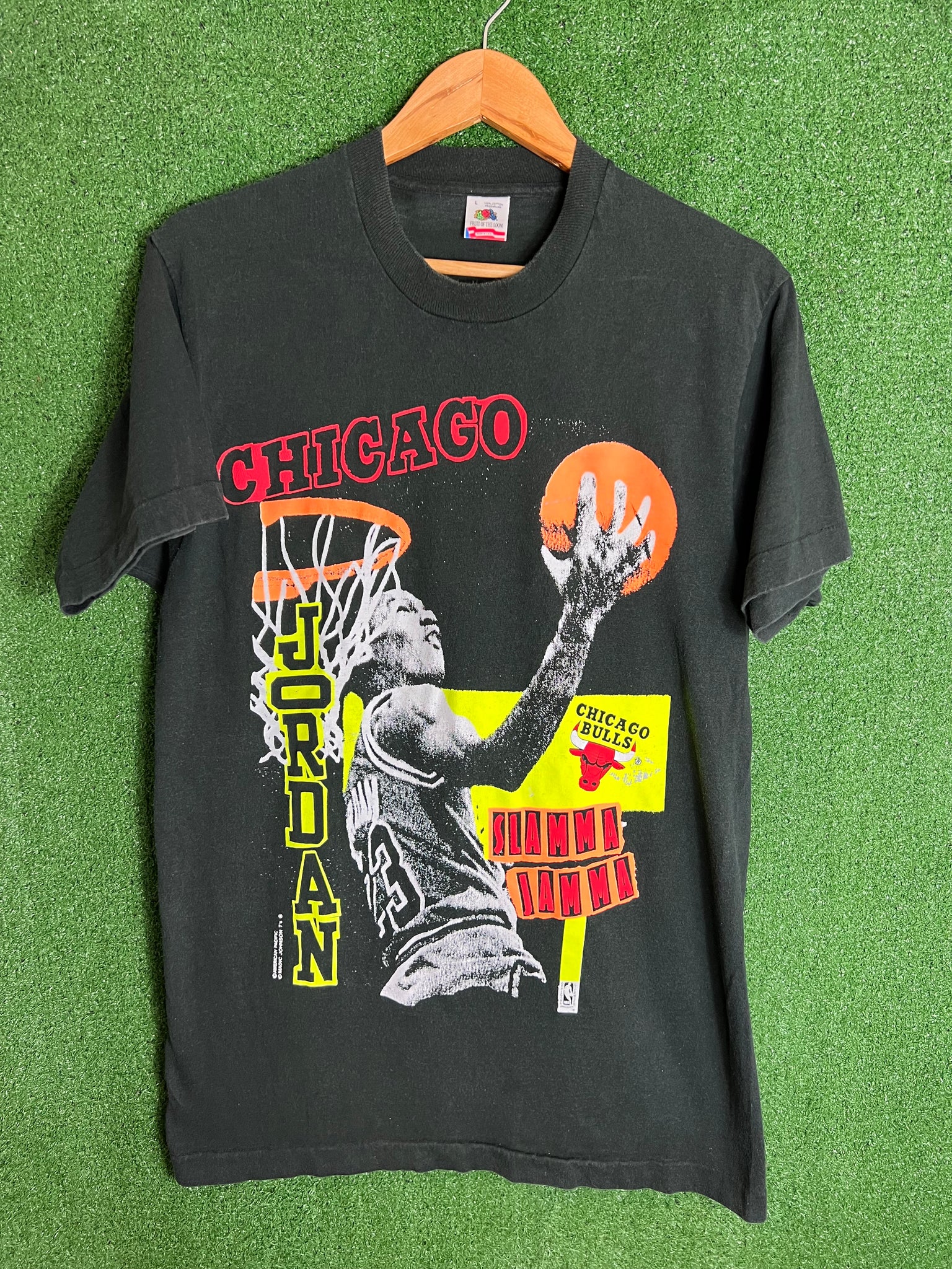 Vintage 90s Chicago Bulls Michael Jordan 1990 T-Shirt SALEM SPORTSWEAR M  size